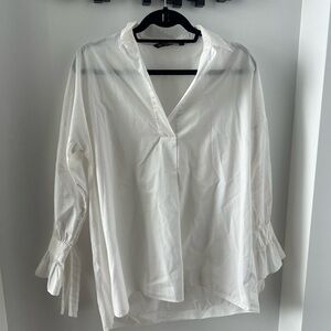 Zara Basic White Cotton top
